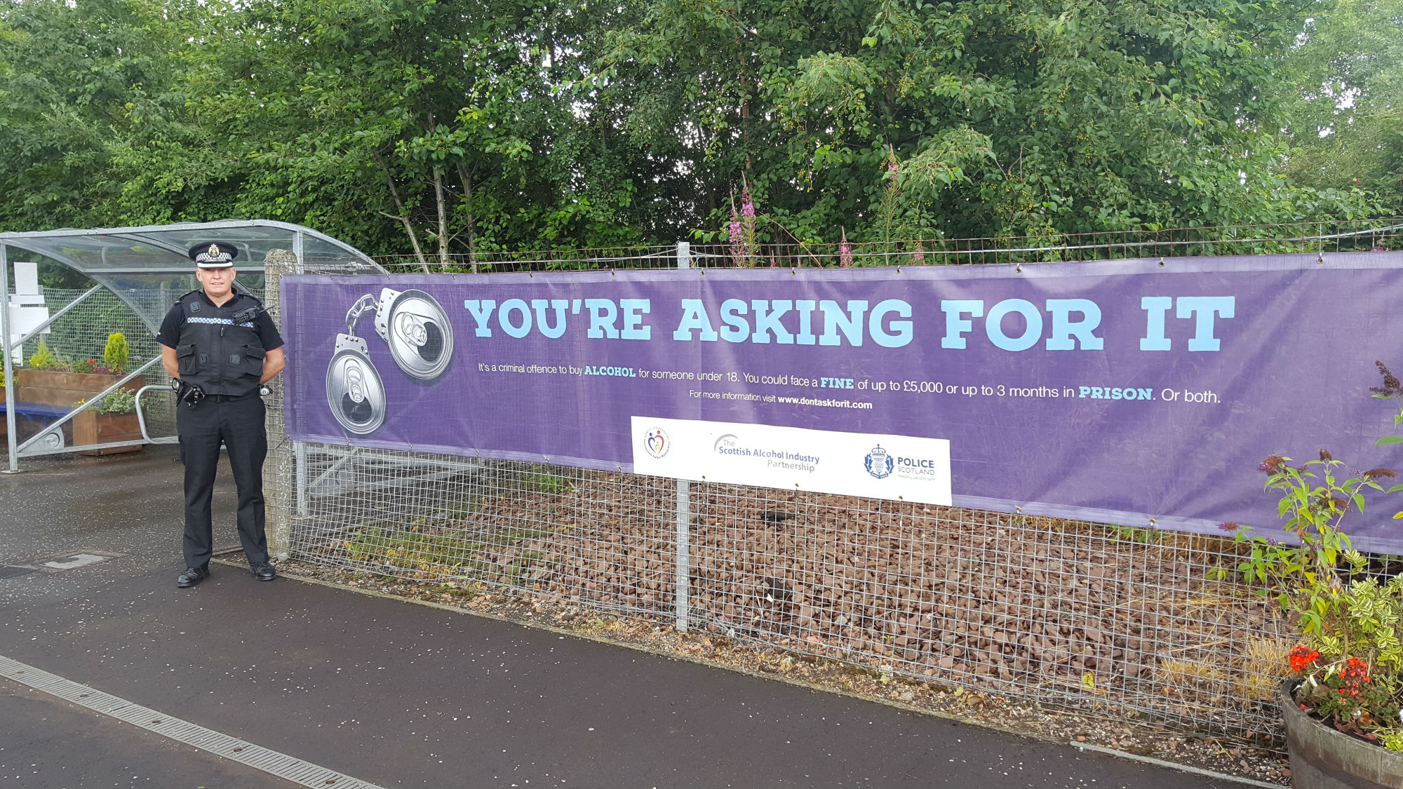 You're Asking for It railway banner